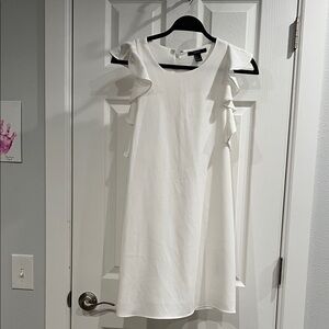 Forever 21 White Ruffle Mini Dress